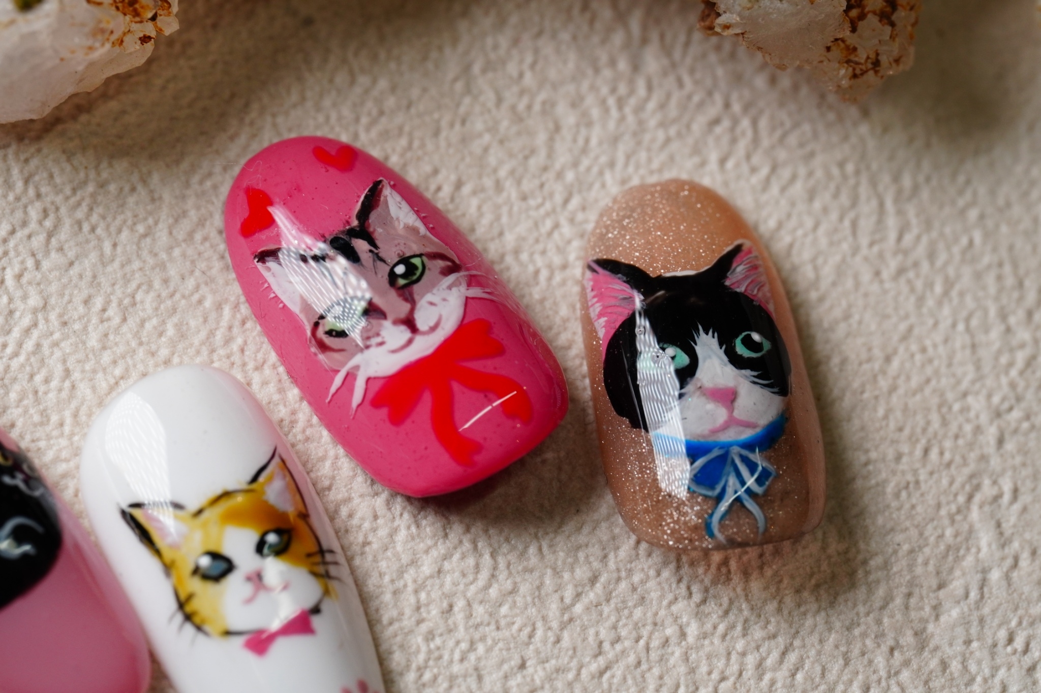 nail salon爪と猫